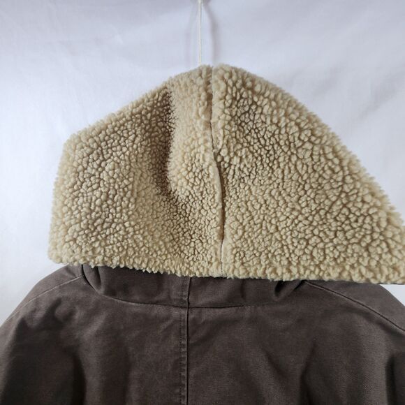 Dri-Duck Coat for Her Jacket Womens Size XXL Brown Hooded Sherpa Lined - Picture 11 of 16